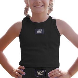 Lulu Mac Black Youth Solid Tank Top